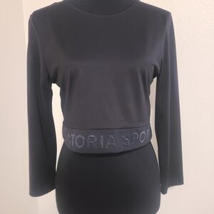 Victoria Sport Black Crop Top